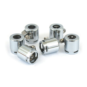 Smooth hose clamps, 1/4". Chrome Slotted | Lieferumfang: Nur ein Teil des abgebildeten Artikels.