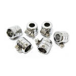 Smooth hose clamps, 1/4". Chrome Grooved |...