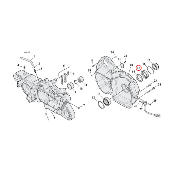 James, oil seal sprocket shaft | Lieferumfang: Nur ein Teil des abgebildeten Artikels.