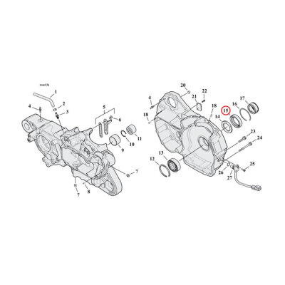 James, oil seal sprocket shaft | Lieferumfang: Nur ein Teil des abgebildeten Artikels.