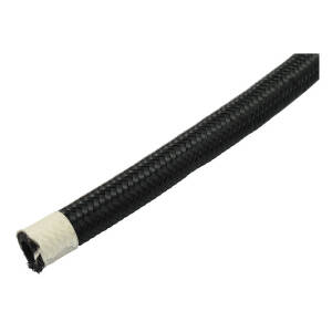 Braided hose 1/2" (12.5mm). Black nylon | Lieferumfang: Nur ein Teil des abgebildeten Artikels.