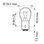 Philips Longlife Ecovision taillight light bulb P21/5W |...