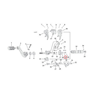 Washer, shifter bushing retaining ring | Lieferumfang: Nur ein Teil des abgebildeten Artikels.