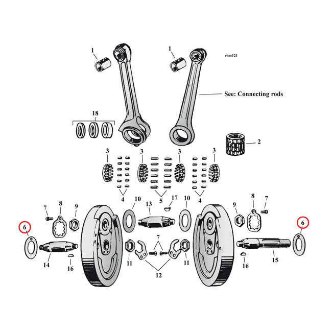 Flywheel washer SV, .070" (outside) | Lieferumfang: Nur ein Teil des abgebildeten Artikels.