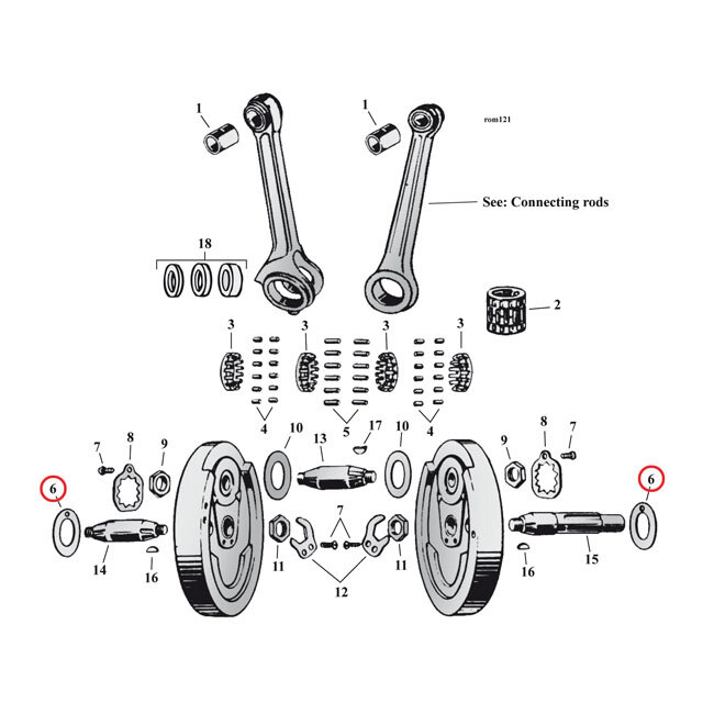 Flywheel washer SV, .086" (outside) | Lieferumfang: Nur ein Teil des abgebildeten Artikels.