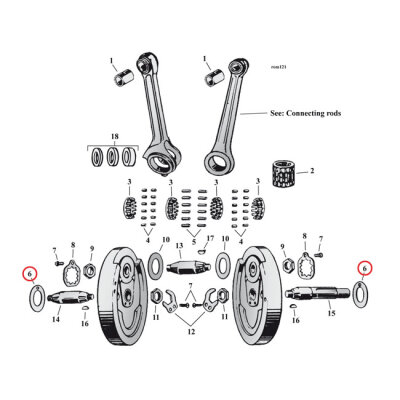 Flywheel washer SV, .086" (outside) | Lieferumfang: Nur ein Teil des abgebildeten Artikels.