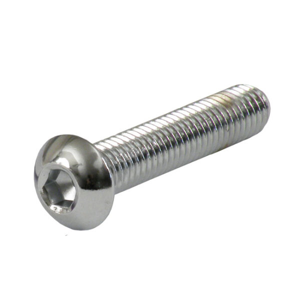M4 x 20mm buttonhead bolt, chrome | Lieferumfang: Nur ein...