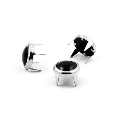 Mustang, decorative studs. Chrome with black pearl | Lieferumfang: Nur ein Teil des abgebildeten Artikels.