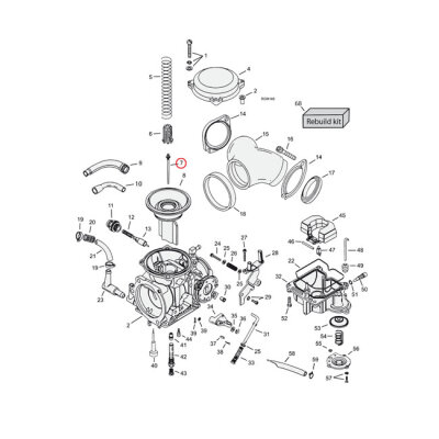Jet needle (mid-range) CV carb. N65C | Lieferumfang: Nur ein Teil des abgebildeten Artikels.