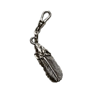 WOLFS HEAD FEATHER ZIPPER PULL | Lieferumfang: Nur ein...