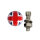 Trik Topz licence plate mounts UK flag | Lieferumfang: Nur ein Teil des abgebildeten Artikels.
