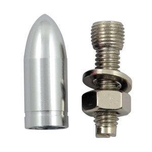 Trik Topz license plate mounts Bullet silver | Lieferumfang: Nur ein Teil des abgebildeten Artikels.