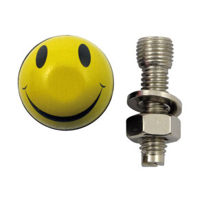 Trik Topz license plate mounts Smiley yellow | Lieferumfang: Nur ein Teil des abgebildeten Artikels.