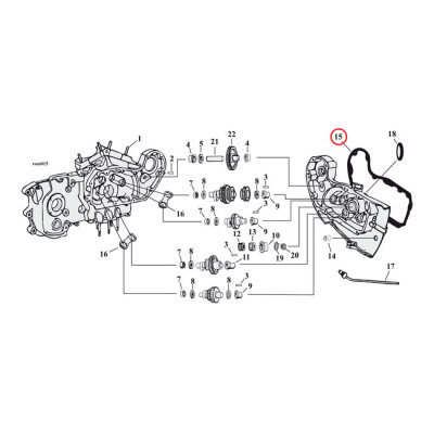 Cometic, gasket cam cover. .060" AFM | Lieferumfang: Nur ein Teil des abgebildeten Artikels.