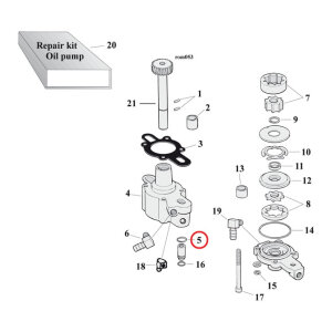 Cometic o-ring, cyl. head / oil pump body / crankcase | Lieferumfang: Nur ein Teil des abgebildeten Artikels.