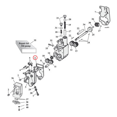 Cometic, oil pump body to cover gasket. Fiber | Lieferumfang: Nur ein Teil des abgebildeten Artikels.