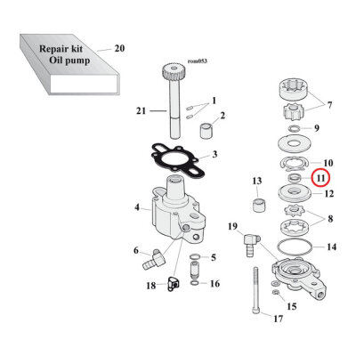 Cometic, oil pump outer plate seal. Metal OD | Lieferumfang: Nur ein Teil des abgebildeten Artikels.