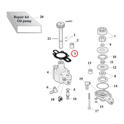 Cometic, oil pump body to case gasket. Paper | Lieferumfang: Nur ein Teil des abgebildeten Artikels.