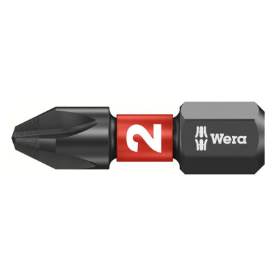 Wera 1/4" bit for Phillips screws Impaktor PH2 | Lieferumfang: Nur ein Teil des abgebildeten Artikels.
