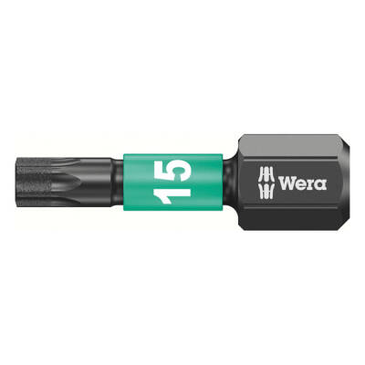 Wera 1/4" bit for Torx® screws Impaktor TX15 | Lieferumfang: Nur ein Teil des abgebildeten Artikels.
