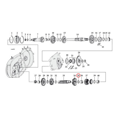 Thrust washer, countershaft 1st gear .080" | Lieferumfang: Nur ein Teil des abgebildeten Artikels.