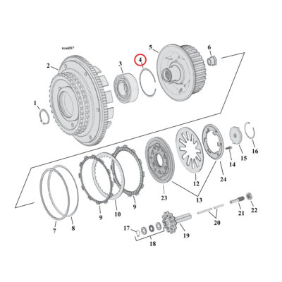 Retaining ring, clutch bearing | Lieferumfang: Nur ein Teil des abgebildeten Artikels.