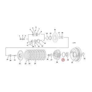 Retaining ring, clutch bearing | Lieferumfang: Nur ein Teil des abgebildeten Artikels.