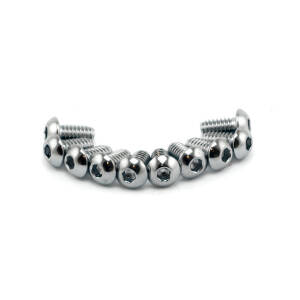 Colony 3/8-24 x 1/2 button head allen bolts chrome | Lieferumfang: Nur ein Teil des abgebildeten Artikels.
