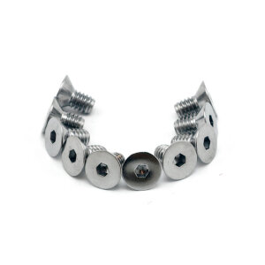 Colony 3/8-24 x 1 flat head allen bolts chrome | Lieferumfang: Nur ein Teil des abgebildeten Artikels.