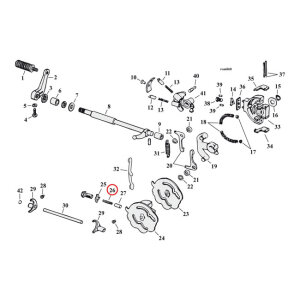 Spring, shifter cam follower | Lieferumfang: Nur ein Teil des abgebildeten Artikels.