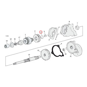 Retaining ring, starter shaft | Lieferumfang: Nur ein Teil des abgebildeten Artikels.