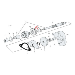 Retaining ring, starter shaft | Lieferumfang: Nur ein Teil des abgebildeten Artikels.