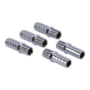 Oil line fitting, straight. 1/4" NPT to 1/2" hose. Chrome | Lieferumfang: Nur ein Teil des abgebildeten Artikels.