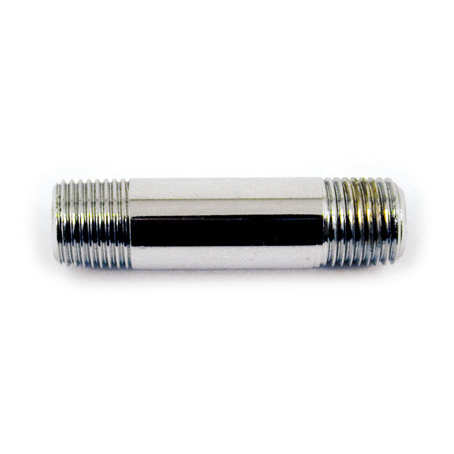 Oil gauge fitting, 1-1/2" extension pipe, 1/8" NPT . Chrome | Lieferumfang: Nur ein Teil des abgebildeten Artikels.