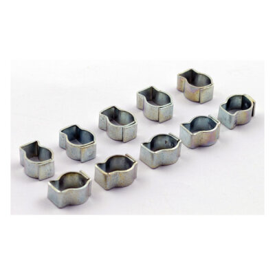 Crimp hose clamp, 1/4 (6.35mm) ID. stainless | Lieferumfang: Nur ein Teil des abgebildeten Artikels.