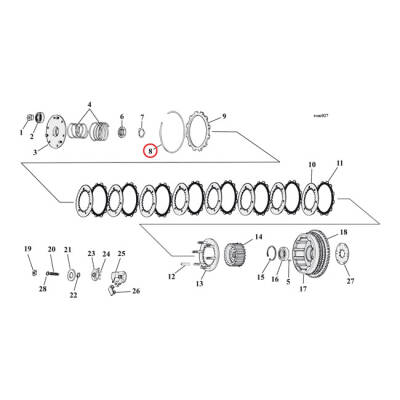 RETAINING RING, CLUTCH PLATES | Lieferumfang: Nur ein Teil des abgebildeten Artikels.