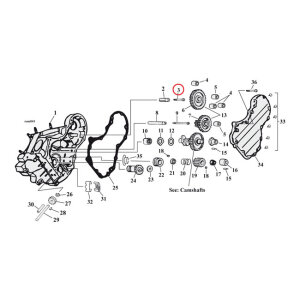 STUD SCREW IDLER GEAR (R.H. THREAD) | Lieferumfang: Nur...