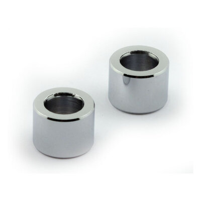 Chris, turn signal spacers 1/2" (12.7mm) long. Chrome | Lieferumfang: Nur ein Teil des abgebildeten Artikels.