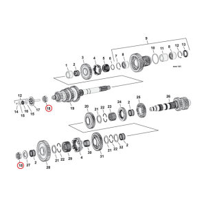 GW hex nut, mainshaft & countershaft | Lieferumfang: Nur ein Teil des abgebildeten Artikels.