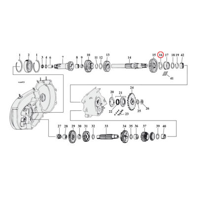 Thrust washer, transmission mainshaft, right side .090" | Lieferumfang: Nur ein Teil des abgebildeten Artikels.