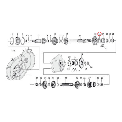 Thrust washer, transmission mainshaft, right side .098" | Lieferumfang: Nur ein Teil des abgebildeten Artikels.