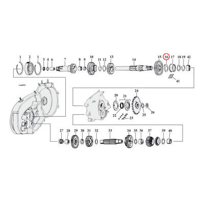 Thrust washer, transmission mainshaft, right side .107" | Lieferumfang: Nur ein Teil des abgebildeten Artikels.