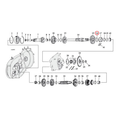 Thrust washer, transmission mainshaft, right side .116" | Lieferumfang: Nur ein Teil des abgebildeten Artikels.