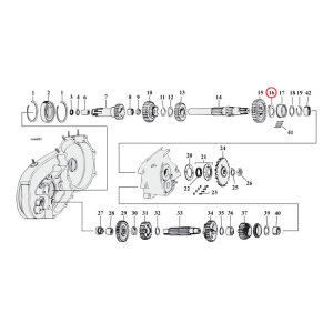 Thrust washer, transmission mainshaft, right side...