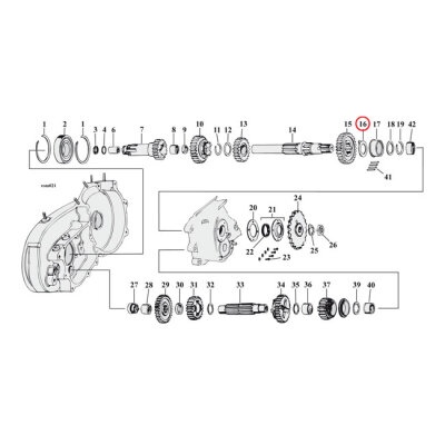 Thrust washer, transmission mainshaft, right side .0845" | Lieferumfang: Nur ein Teil des abgebildeten Artikels.