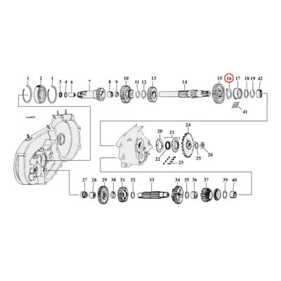 Thrust washer, transmission mainshaft, right side .0675" | Lieferumfang: Nur ein Teil des abgebildeten Artikels.
