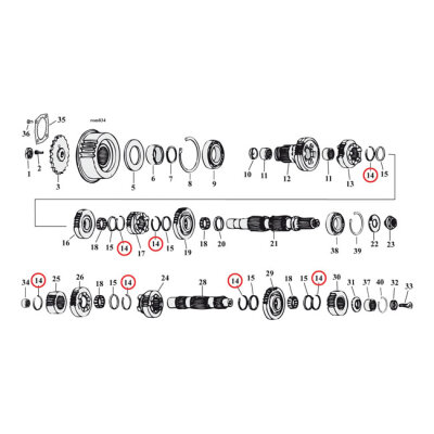 JIMS retaining rings, transmission | Lieferumfang: Nur ein Teil des abgebildeten Artikels.