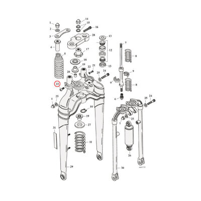 Screw, softail springer fork | Lieferumfang: Nur ein Teil des abgebildeten Artikels.