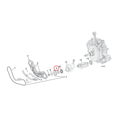 Spacer, balancer sprocket .140" | Lieferumfang: Nur ein Teil des abgebildeten Artikels.