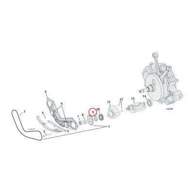 Spacer, balancer sprocket .170" | Lieferumfang: Nur ein Teil des abgebildeten Artikels.